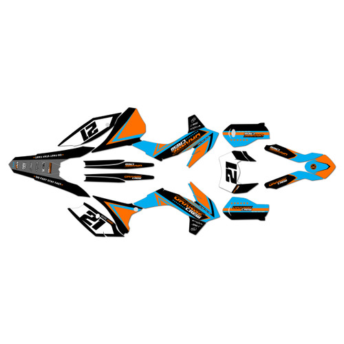 250EXC-F 350EXC-F 450EXC-F &  500EXC-F graphics kit 2016 crew series cyan
