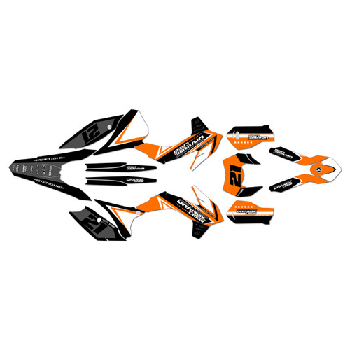 ktm 500excf graphics kit 2016 crew series orange