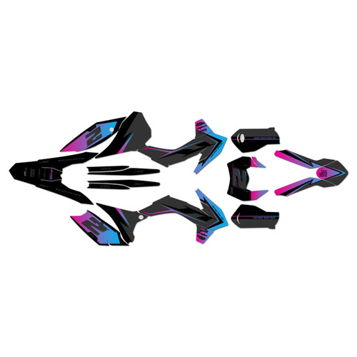 ktm 350excf graphics kit 2016 razor series magenta-shift