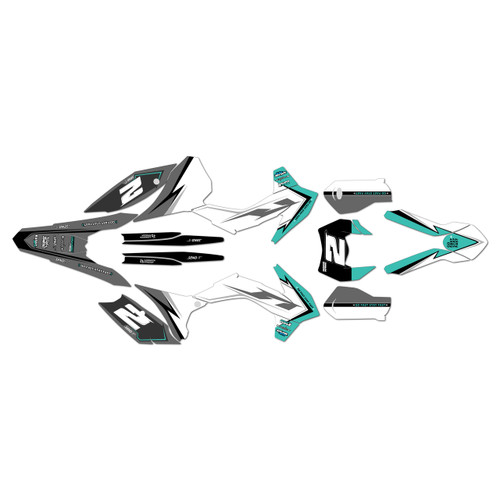 250EXC-F 350EXC-F 450EXC-F &  500EXC-F graphics kit 2016 razor series teal