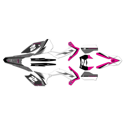 ktm 250excf graphics kit 2016 razor series magenta