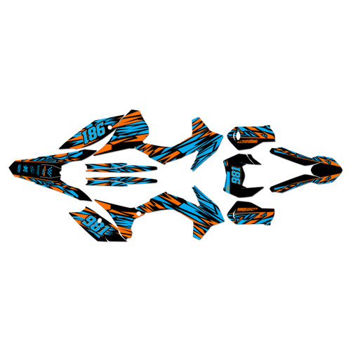 250EXC-F 350EXC-F 450EXC-F &  500EXC-F graphics kit 2016 twitch series cyan