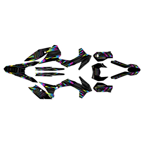 250EXC-F 350EXC-F 450EXC-F &  500EXC-F graphics kit 2016 twitch series rainbow