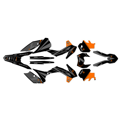 ktm 300exc graphics kit 2014-2015 bold series orange