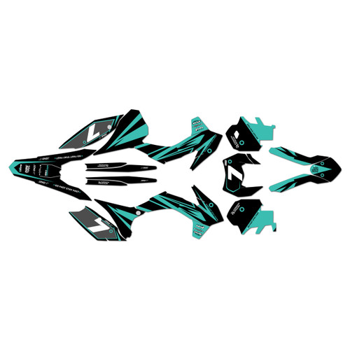 ktm 300exc graphics kit 2014-2015 bold series teal