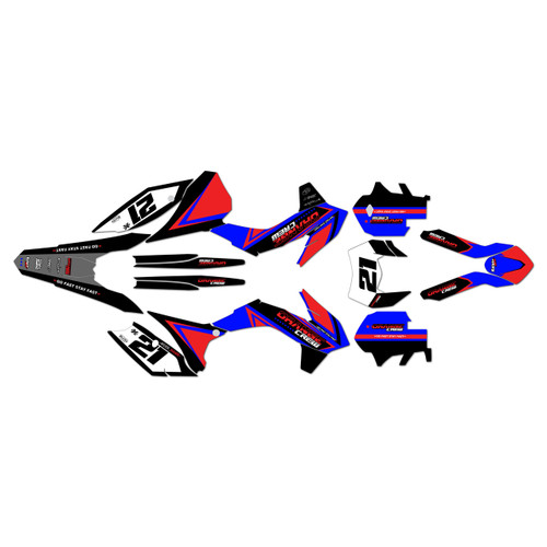 ktm 250exc graphics kit 2014-2015 crew series red