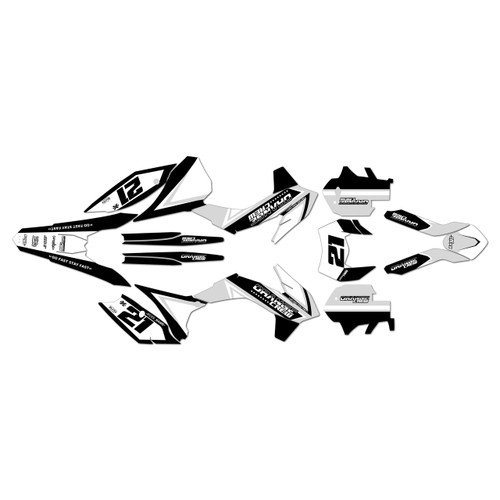 ktm 200xcw graphics kit 2014-2015 crew series white