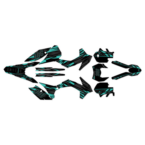 ktm 200exc graphics kit 2014-2015 twitch series teal