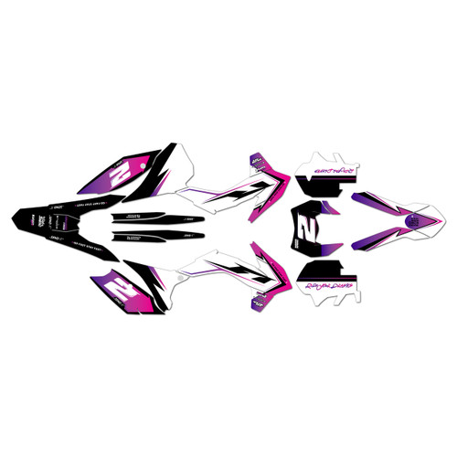ktm 200xcw graphics kit 2014-2015 razor series purple