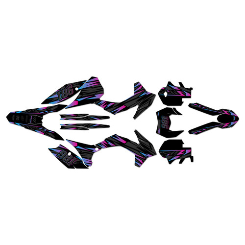 KTM 200XC-W 250XC-W 300XC-W graphics kit 2014-2015 twitch series magenta-shift