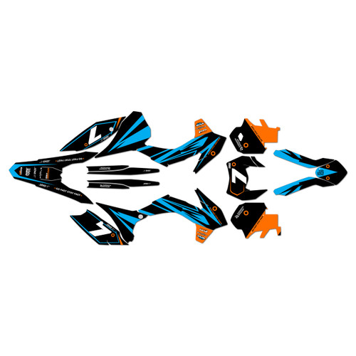 ktm 350excf graphics kit 2014-2015 bold series cyan
