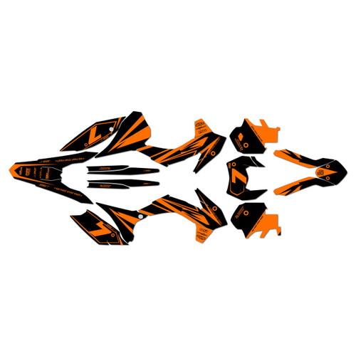 ktm 350excf graphics kit 2014-2015 bold series orange-shift