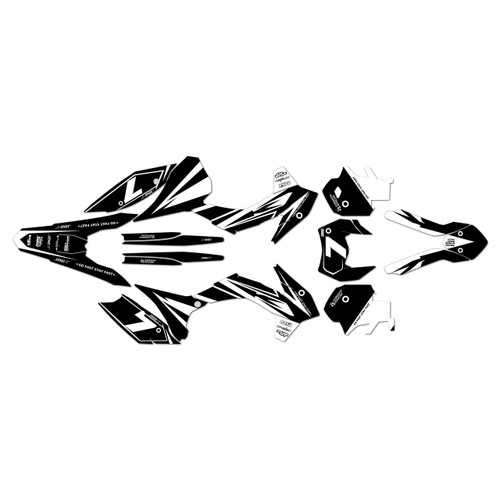 ktm 500excf graphics kit 2014-2015 bold series white