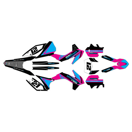 ktm 250excf graphics kit 2014-2015 crew series magenta