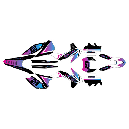 ktm 350excf graphics kit 2014-2015 crew series magenta-shift