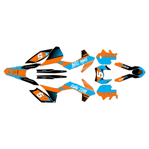 250EXC-F 350EXC-F 450EXC-F &  500EXC-F graphics kit 2014-2015 turbo series cyan