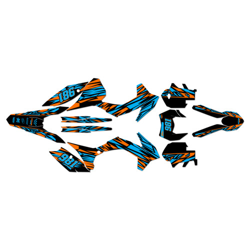 250EXC-F 350EXC-F 450EXC-F &  500EXC-F graphics kit 2014-2015 twitch series cyan