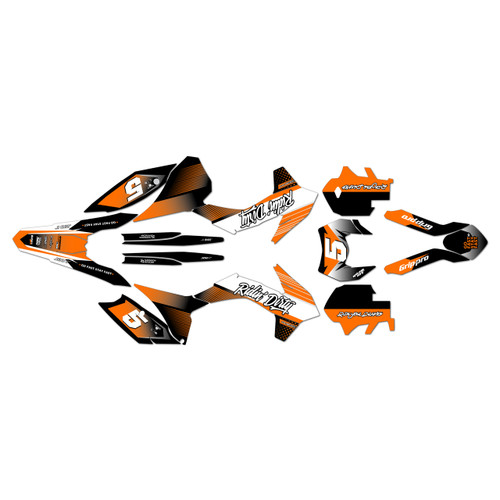 ktm 250xcfw graphics kit 2014-2015 turbo series orange