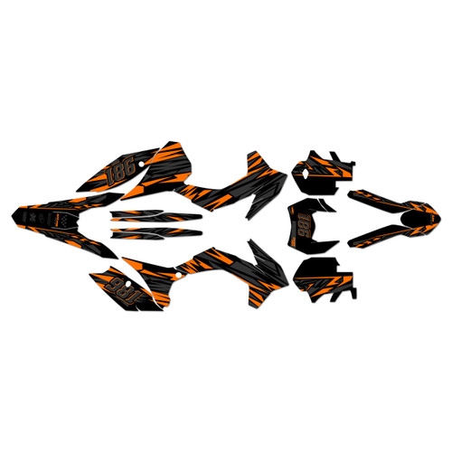 ktm 250xcfw graphics kit 2014-2015 twitch series orange