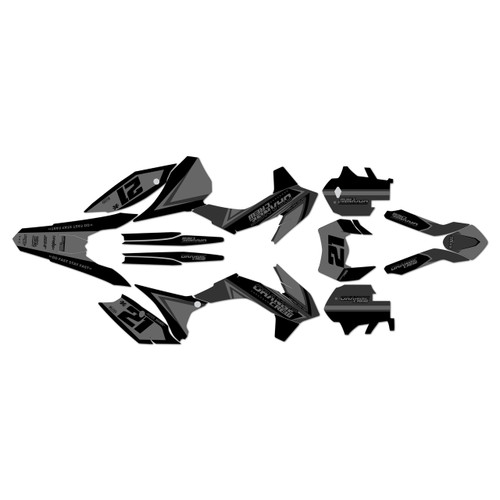 ktm 350xcfw graphics kit 2014-2015 crew series smoke