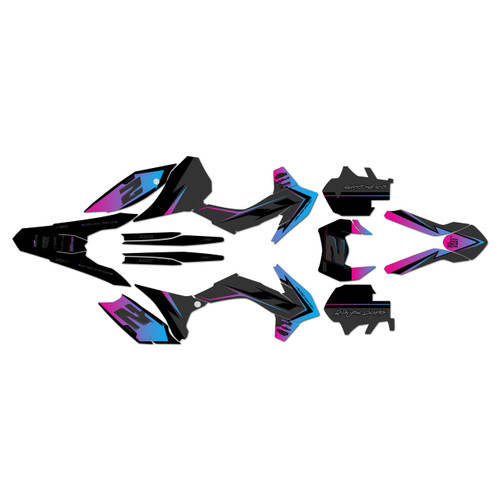ktm 500xcfw graphics kit 2014-2015 razor series magenta-shift