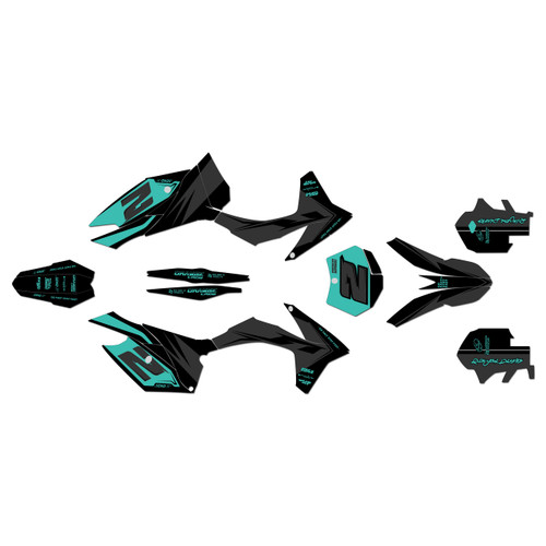 KTM 125SX, 150SX & 250SX graphics kit 2011-2012 bold series teal-shift