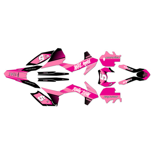 ktm 500xcfw graphics kit 2014-2015 turbo series magenta