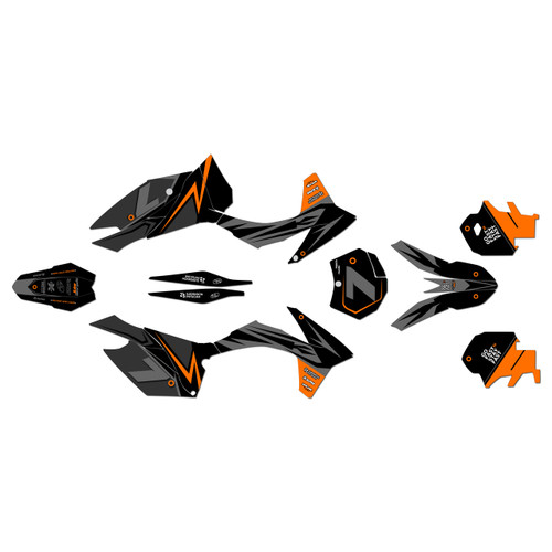 KTM 125SX, 150SX & 250SX graphics kit 2011-2012 bolt series orange