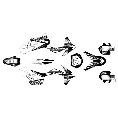 KTM 125SX, 150SX & 250SX graphics kit 2011-2012 rugged series white