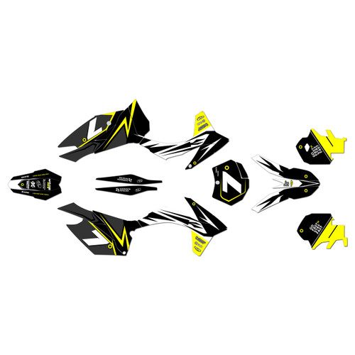 ktm 250sx graphics kit 2011-2012 bolt series yellow