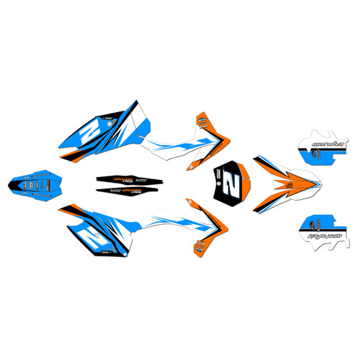 KTM 250SX-F, 350SX-F & 450SX-F graphics kit 2011-2012 bold series cyan