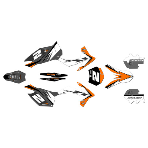 KTM 250XC-F, 350XC-F & 450XC-F graphics kit 2011-2012 bold series orange