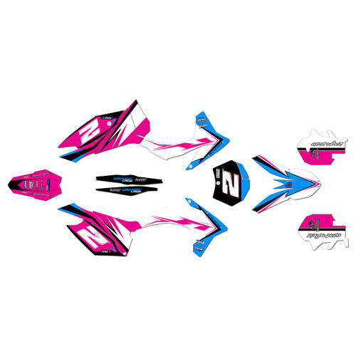 KTM 250XC-F, 350XC-F & 450XC-F graphics kit 2011-2012 bold series magenta