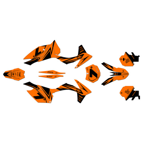 ktm 250sxf graphics kit 2011-2012 bolt series orange-shift
