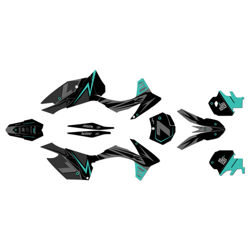 ktm 450sxf graphics kit 2011-2012 bolt series teal