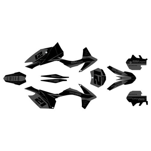 ktm 250xcf graphics kit 2011-2012 orange-crew series smoke