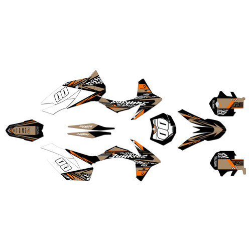 KTM 250SX-F, 350SX-F & 450SX-F graphics kit 2011-2012 rugged series tan