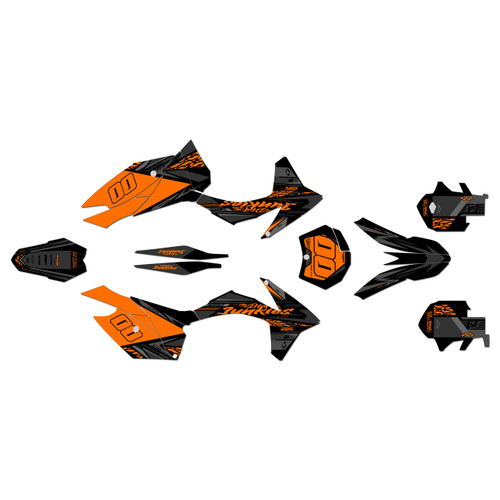 KTM 250SX-F, 350SX-F & 450SX-F graphics kit 2011-2012 rugged series orange-shift