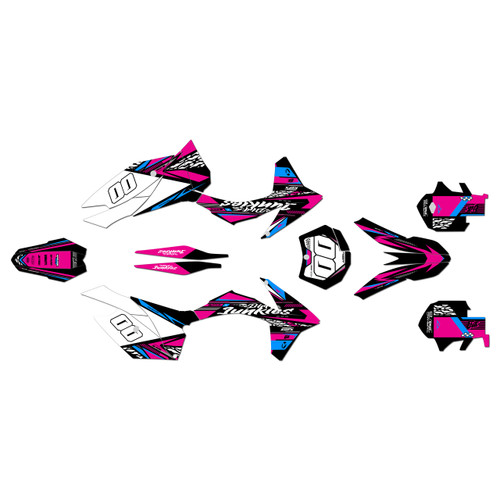 KTM 250XC-F, 350XC-F & 450XC-F graphics kit 2011-2012 rugged series magenta