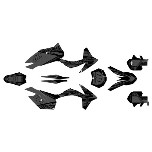 KTM 250XC-F, 350XC-F & 450XC-F graphics kit 2011-2012 rugged series smoke