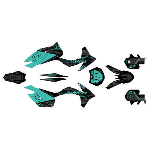 ktm 300xc graphics kit 2011-2012 rugged series teal-shift