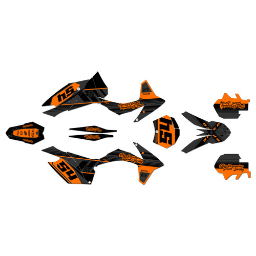 ktm 250xcf graphics kit 2011-2012 split series orange