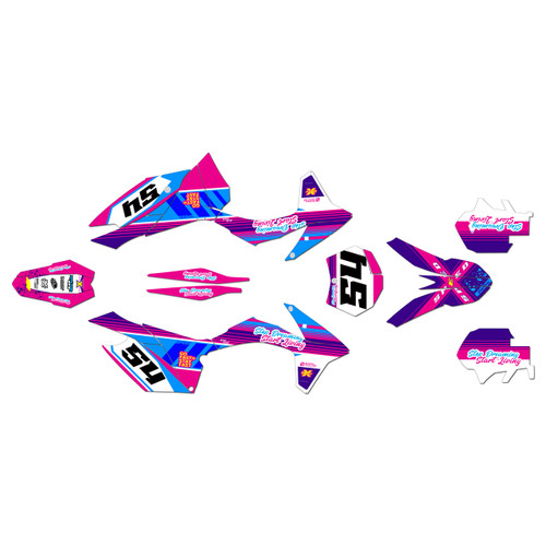 ktm 450sxf graphics kit 2011-2012 split series magenta