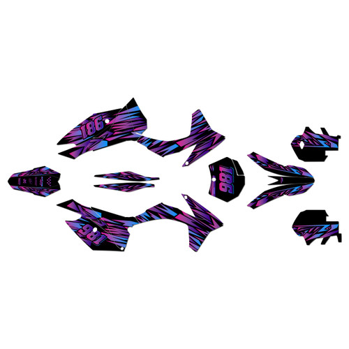 KTM 150XC 250XC & 300XC graphics kit 2011-2012 twitch series purple