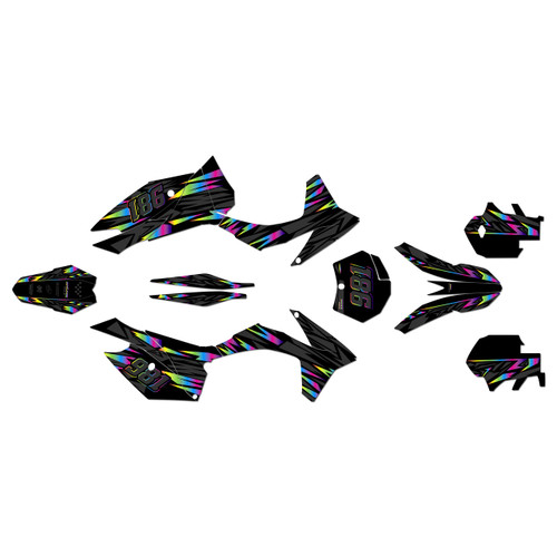KTM 150XC 250XC & 300XC graphics kit 2011-2012 twitch series rainbow