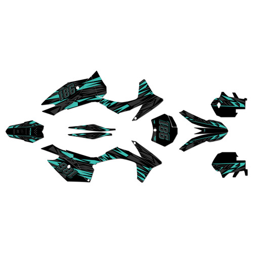 KTM 250SX-F, 350SX-F & 450SX-F graphics kit 2011-2012 twitch series teal