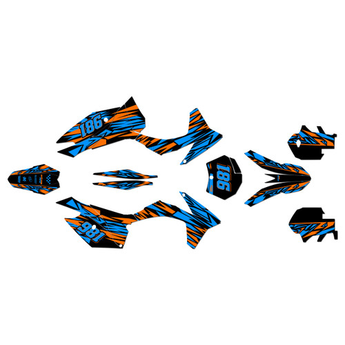 KTM 250SX-F, 350SX-F & 450SX-F graphics kit 2011-2012 twitch series cyan
