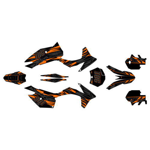 KTM 250XC-F, 350XC-F & 450XC-F graphics kit 2011-2012 twitch series orange