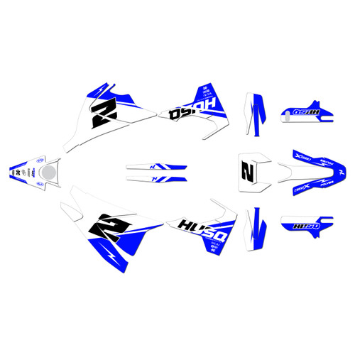 husqvarna supermoto701 graphics kit 2016-2024 base series blue-shift