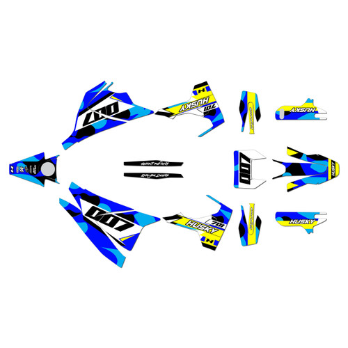 husqvarna supermoto701 graphics kit 2016-2024 flex series blue
